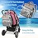 Jeryswet Baby Diaper Bags with Changing Station, Waterproof Large Capacity Diaper Bag Backpack for Moms Dads with USB Charging Port and Stroller Straps, Baby Shower Gifts, Grey