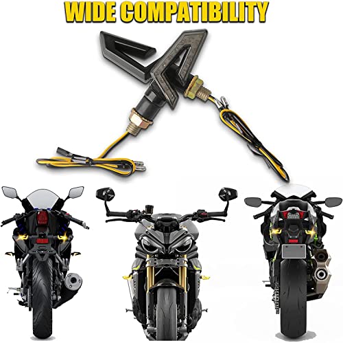 Image of DREAMIZER 2PCS Arrow Motorcycle Turn Signals 15 LED 12V Motorcycle Blinkers Indicators Amber Lamp Compatiable for Motorbike Scooter Quad Cruiser Off Road Touring