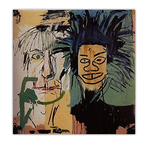 Andy Warhol"Artista y Andy Warhol" Lienzo Pintura al óleo Arte pop Avant-garde Arte visual Póster estético Decoración del hogar -50x50cmx1pcs- Sin marco Cover