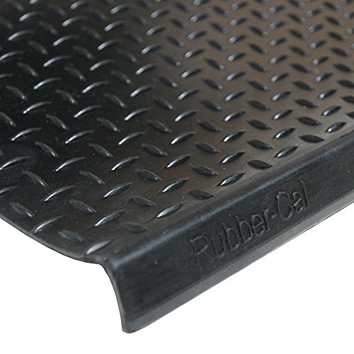 Rubber-Cal "Diamond-Plate Non-Slip Rubber Tread Stair Mats (6 Pack), Black, 9.75" X 29.75", 25 x 76 cm (Rectangular) - Image 2