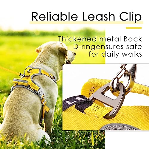 ThinkPet No Pull Harness Atmungsaktives Sportgeschirr mit Griff - Sicherheitsweste für Hunde, gepolstert, reflektierend, verstellbar, Clip hinten/vorne für Easy Control