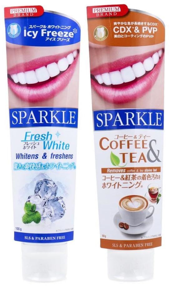 Amazon | SPARKLE (スパークル) 歯磨き粉 フレッシュ&ホワイト 100g + 