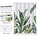YiarTaan Shower Curtain Tropical Green Plant Shower Curtains for Bathroom, Leaf Shower Curtain, Botanical Shower Curtain Sets, Sage Shower Curtains Waterproof Bathtub Curtain 72x72 Inch with Hooks