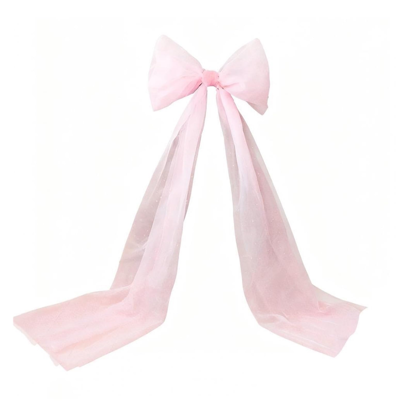 MFESFCS Giant Bow Decorations Mesh Bow Extra Topper Bow With Long Streamers Holiday Mesh Decoration Festive For Weddings(Pink)