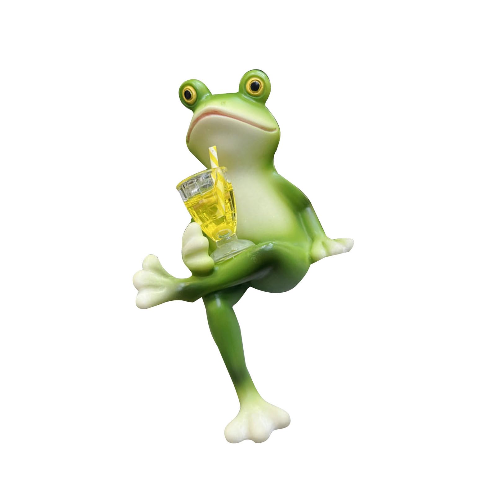 Msioytog Resin Statue Garden Decoration Green Frogs Flower Pots Hanger Figures Balcony Decoration Garden Figures Pots Decors Wall Hanging