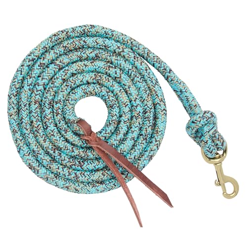 Weaver Equine Performance Lead Rope,10' Horse Cowboy Rope with Brass Plated Snap, Soft Comfort Grip, Barn Horse Tack for Daily Use