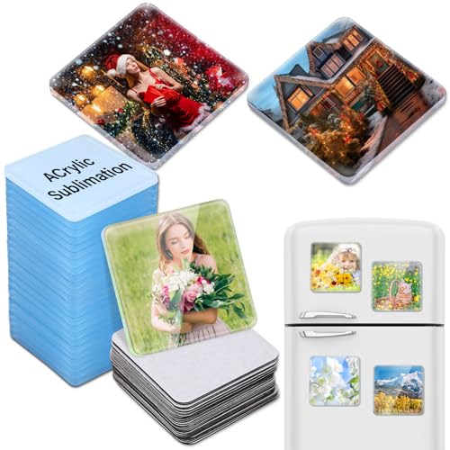 Set de 60 imanes acrílicos sublimados para refrigerador