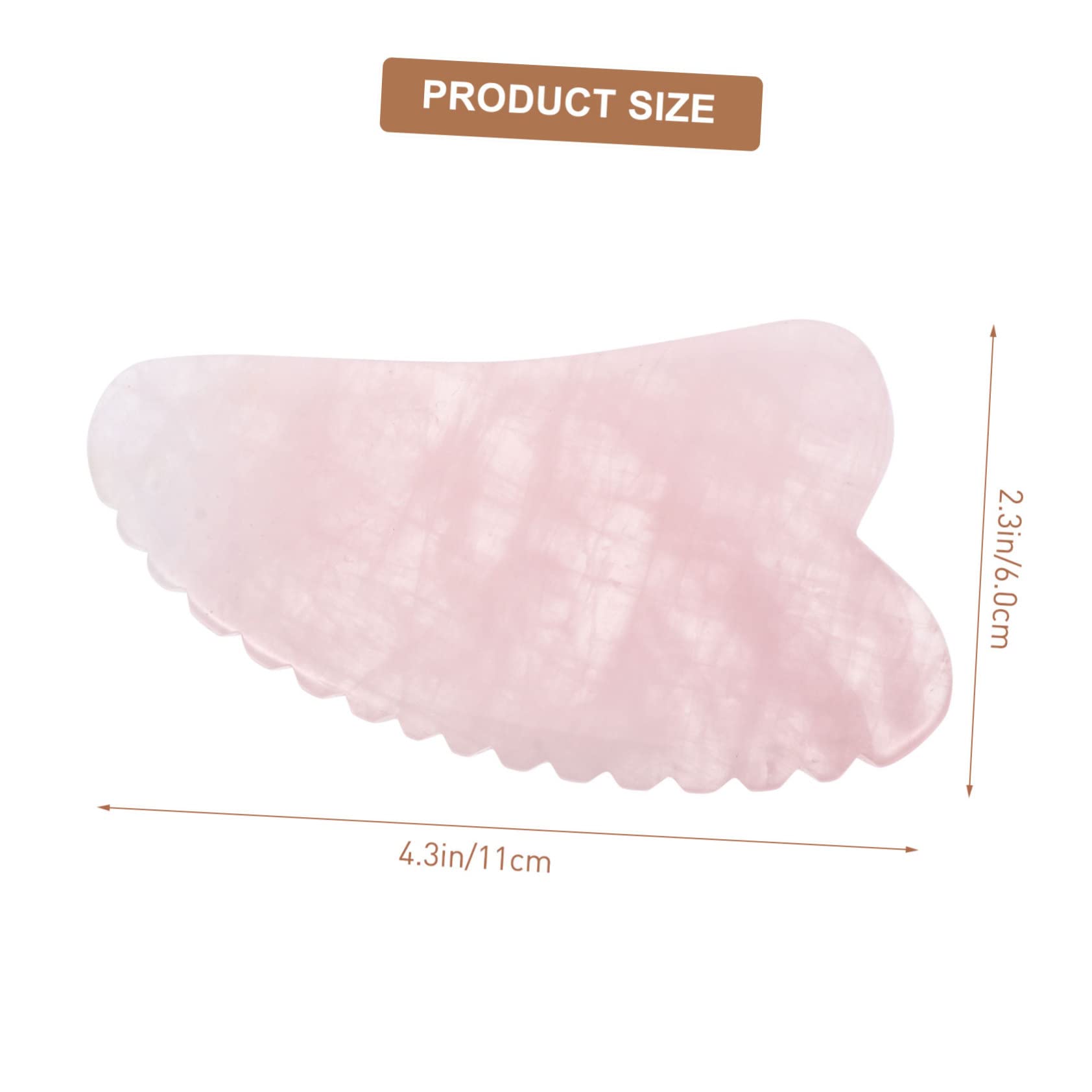 Gatuida 2pezzi Piastra Massaggiante Quarzo Rosa Per Scraping Strumento Portatile Per Massaggio Viso Corpo e Spalle Per Rilassamento Muscolare e Trattamenti Spa