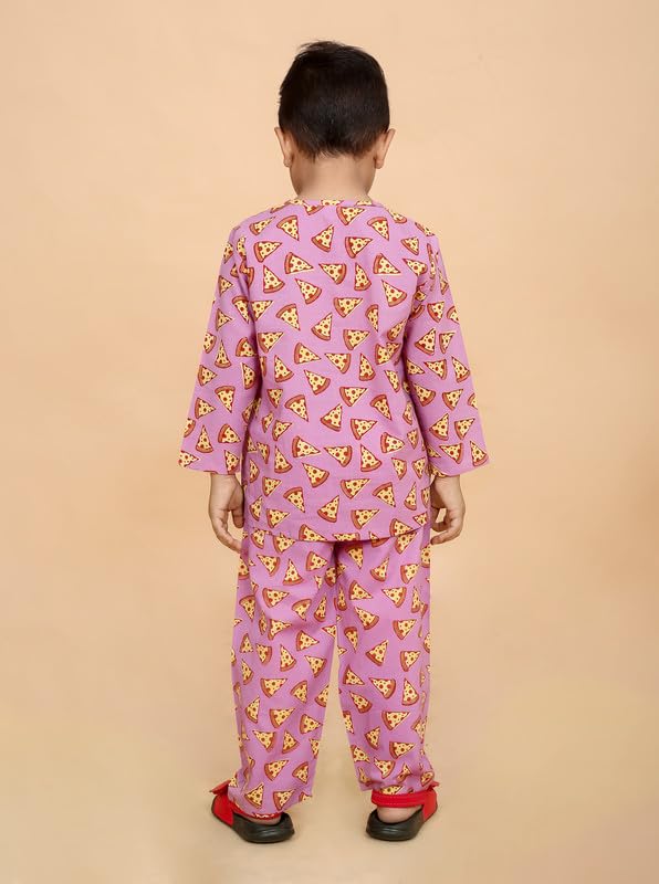 Image of Boys Cotton Night Suit | Jaipur Handblock Print Pajama Set for Kids | Boys Sleepwear | Kids Pajama Set | Baby & Toddler Sleep Suit | Combo Pack of 2