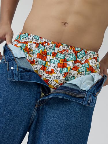 Image of XYXX Men's Remix Regular Fit Cotton Printed Boxer with Dual Pocket & No Marks Waistband (Pack of 2)
