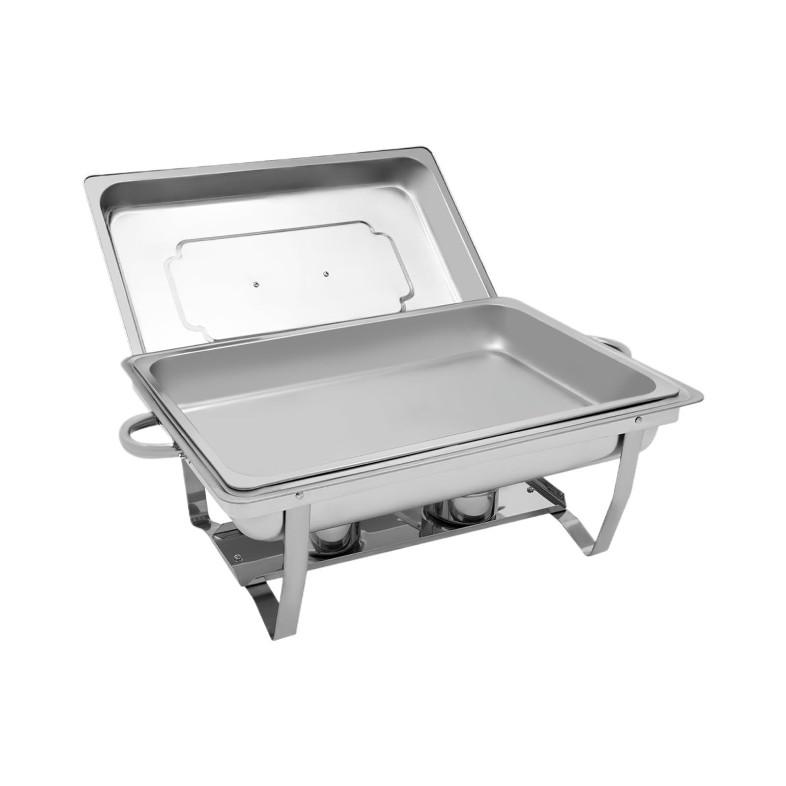 Calentador De Alimentos For Servidor Buffet, Plato Frotamiento 9L, Estufa Comedor Plegable Una Sola Rejilla, Mantiene La Temperatura, Acero Inoxidable RetencióN del Calor De Larga DuracióN