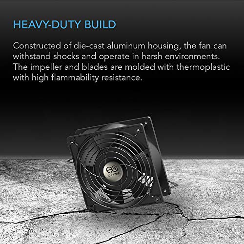 image for AC Infinity AXIAL 1238, Muffin Fan, 120V AC 120mm x 38mm High Speed, U