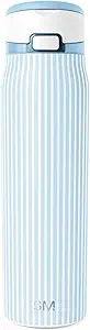 Simple Modern Mesa Loop Water Bottle with Straw | 24oz Cup Holder Friendly Insulated Stainless Steel Bottles for Travel, Sports and School | Seaside Stripes