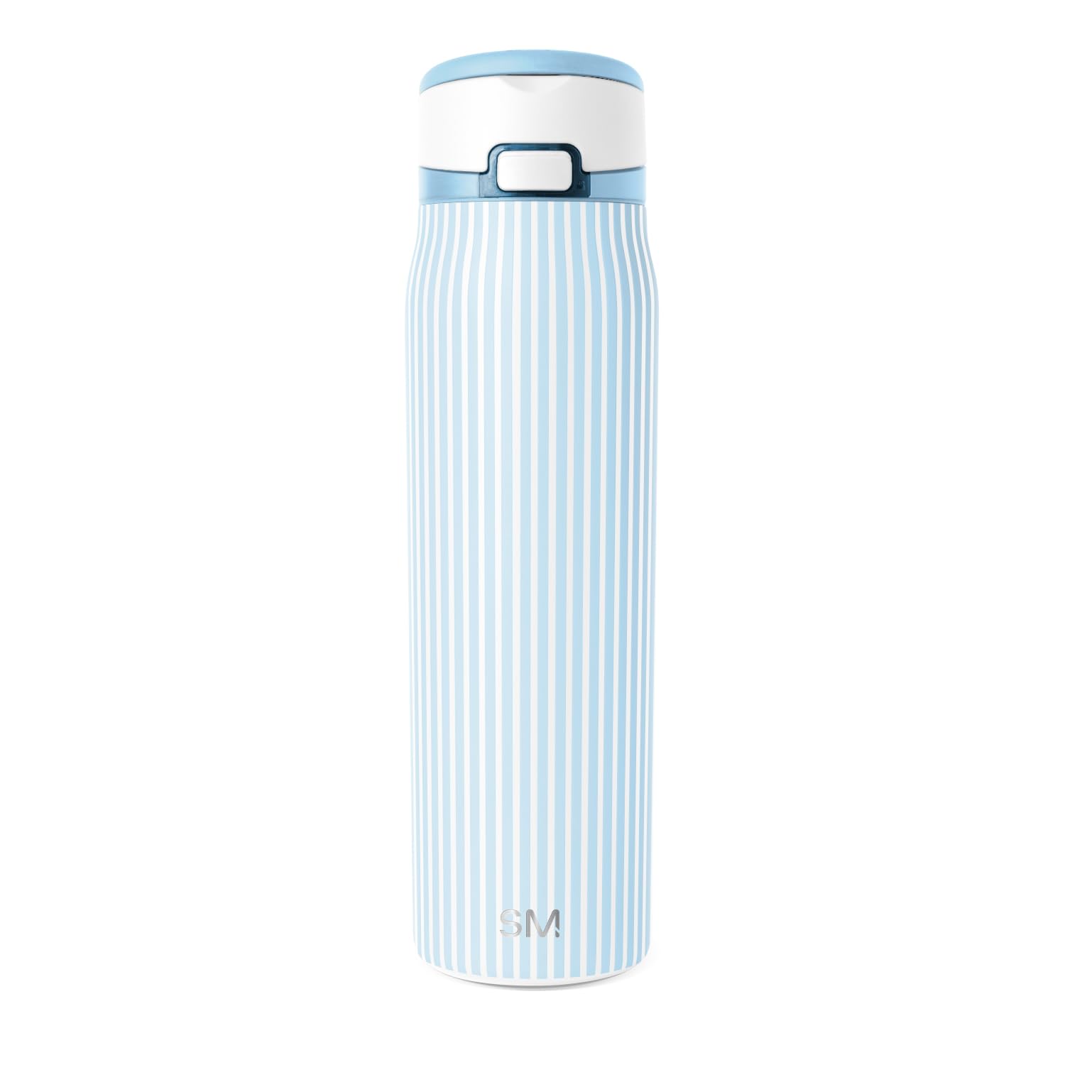 Simple Modern Water Bottle with Straw & Handle | 30oz | Striped | Mesa Loop Insulated Water Bottle for School, Sports, Travel | Leak Proof, Stainless Steel | Seaside Stripes