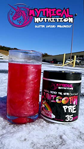 Mythical Nutrition Unicorn Pre Workout By Insane Labz, Pre Workout Powder With Edible Glitter, Extreme Energy Nitric Oxide Boosting, Beta Alanine Betaine Taurine Ampiberry, 35 Srvgs, Sparkling Blue #TOP5