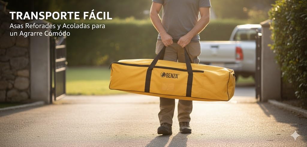 Bolsa para Desbrozadora Benza - Combi, Asas Resistentes y Cómodo Agarre - 114x32x23 cm - Transporte Seguro