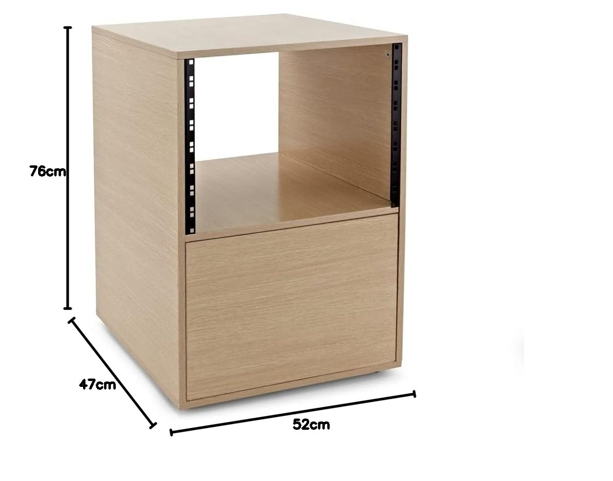 Armoire rack de studio 8U par Gear4music Wood H-76 cm L-52 cm P-47 cm