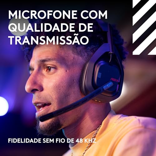 Headset Gamer Sem Fio Logitech G Astro A50 X LIGHTSPEED + Base Station, Com Conexão Bluetooth e HDMI