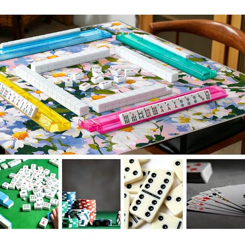 Tapete Mahjong 33x33 pulgadas con bolsa portátil miniatura 3