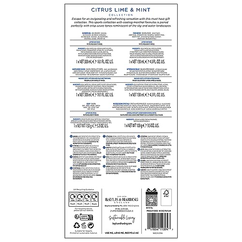 Baylis & Harding Citrus, Lime & Mint Men's Invigorating Shower & Prep Gift Set - Vegan Friendly (Pack of 1) - Image 7