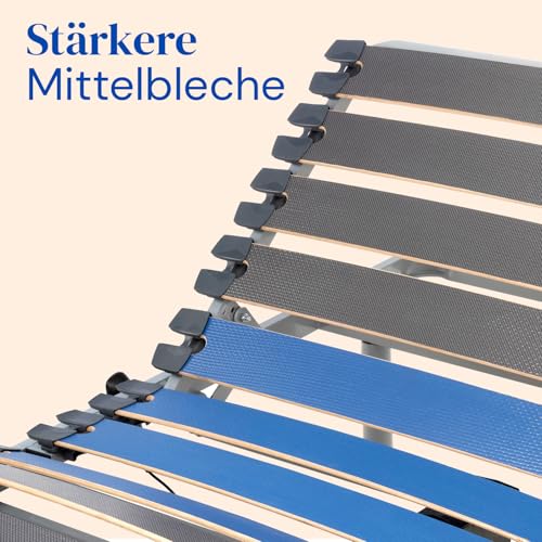 Geriafy - Lattenrost elektrisch verstellbar mit verstellbaren Füßen, viscoelastischer Matratze 6 cm und Bettgitter (90x200) – Bild 7