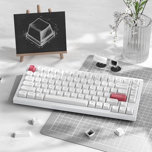 Image of Keychron OSA Profile Double-Shot PBT Keycap Full Keycap Set (141 Keys) - Black on White, Compatible with MX Mechanical Switches, Non-Shine-Through, Fits ANSI Layouts (100%, TKL, 96%, 75%, 65%, 60%)