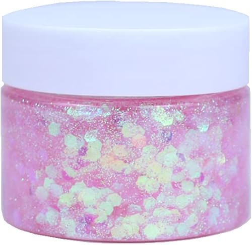 Gel con purpurina para la cara, maquillaje holográfico, con purpurina gruesa, fórmula exfoliante para el cuerpo, pegamento con purpurina, color