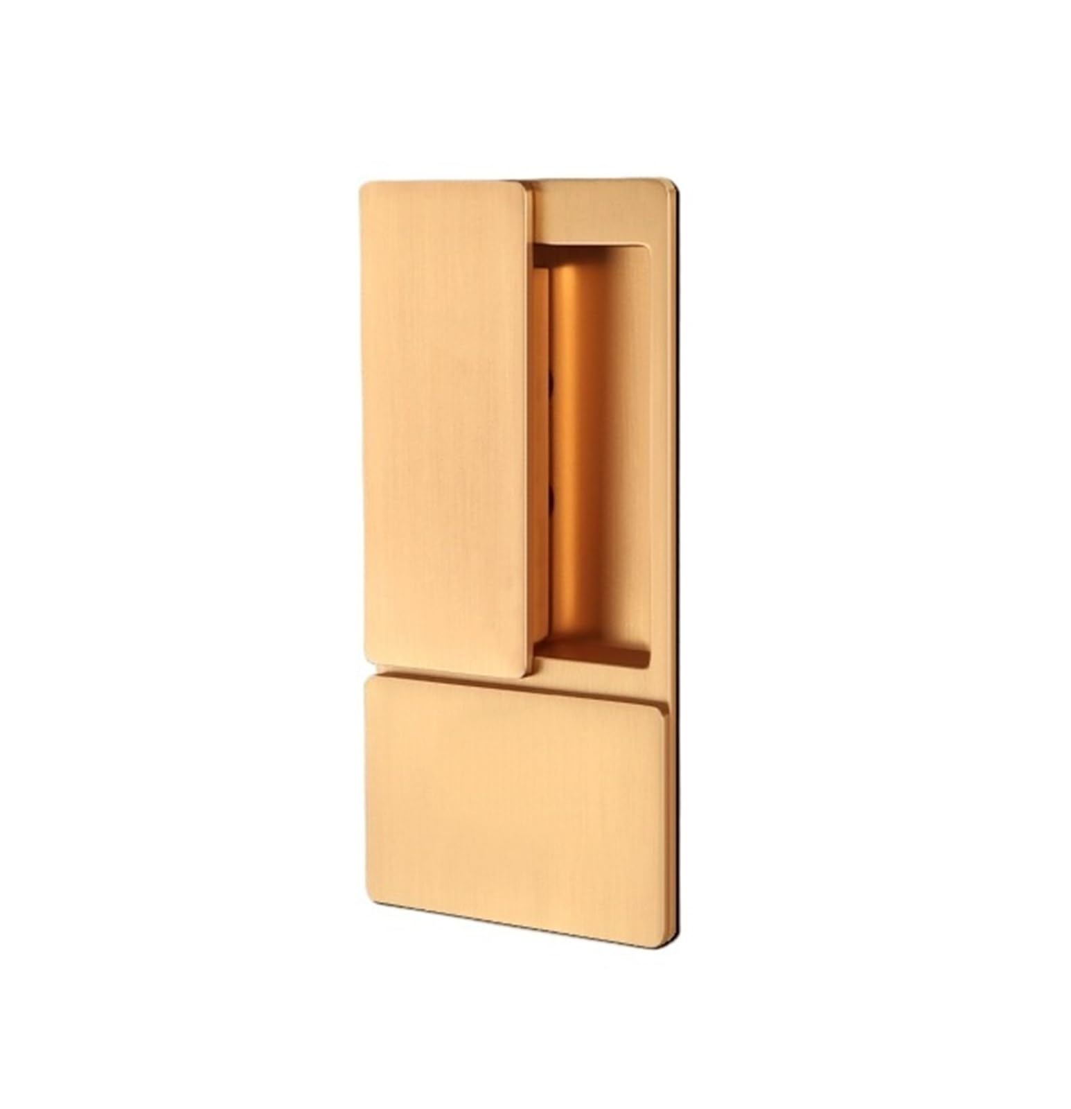 Sjloynwq Brushed Gold-Bk Silent Invisible Solid Wood Door Push Type Lock(Brushed Gold-Bk)