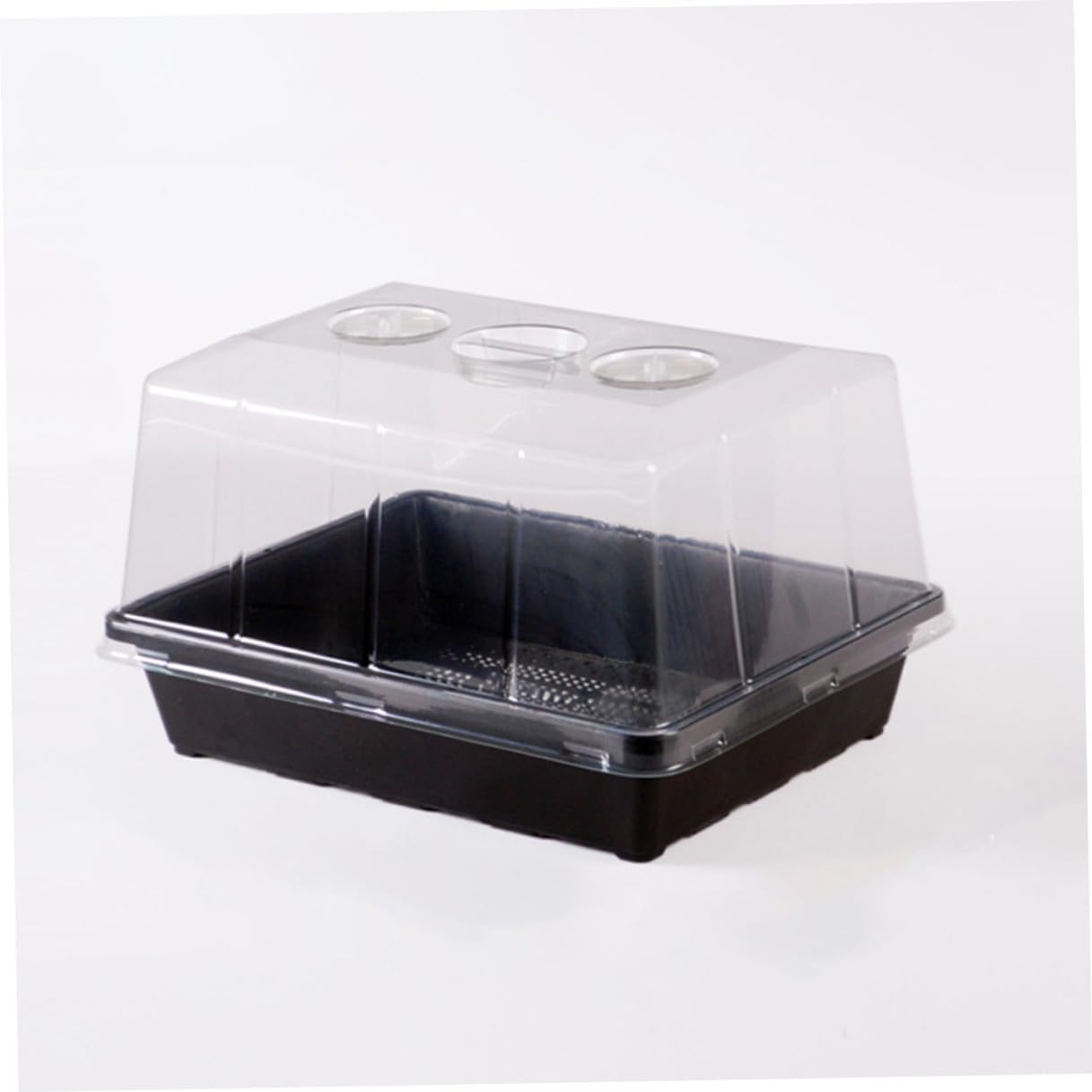 POPETPOP Seedling Growing Tray with Plastic Germination Dome, 12-Cell Propagation Starter Kit for Succulents and Carnivorous Plants, Elevated Humidity Greenhouse Tray for Indoor Gardening