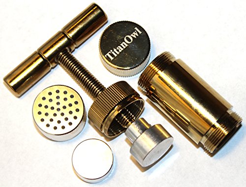 T Press Tool 3.5 Inches Engineered Brass Cylinder Heavy Duty Metal T Shape, Spice Tincture Crusher - Gold color