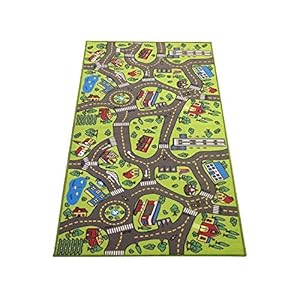Kids Rug Playmat City Life Great for Playing with Cars and Toys – Play Learn and Have Fun Safely – Educational Road Traffic Play Mat for Bedroom Play Room Game Safe Area (Medium 43″ x 26″ Inches)