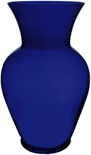 Miniatura 1 de Floral Supply Online Florero de jardín de primavera azul cobalto de 10 58 pulgadas folleto de guía de flores florero decorativo de vidrio para