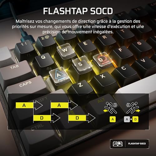 Corsair Clipper Pro Mini 60 Clavier Gaming FPS à Effet Hall – Noir