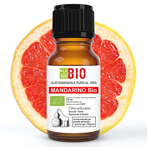 Mandarine rouge Bio Huile Essentielle 100% Pure 10 ml - Aromatherapie Thérapeutique Alimentaire - Laborbio