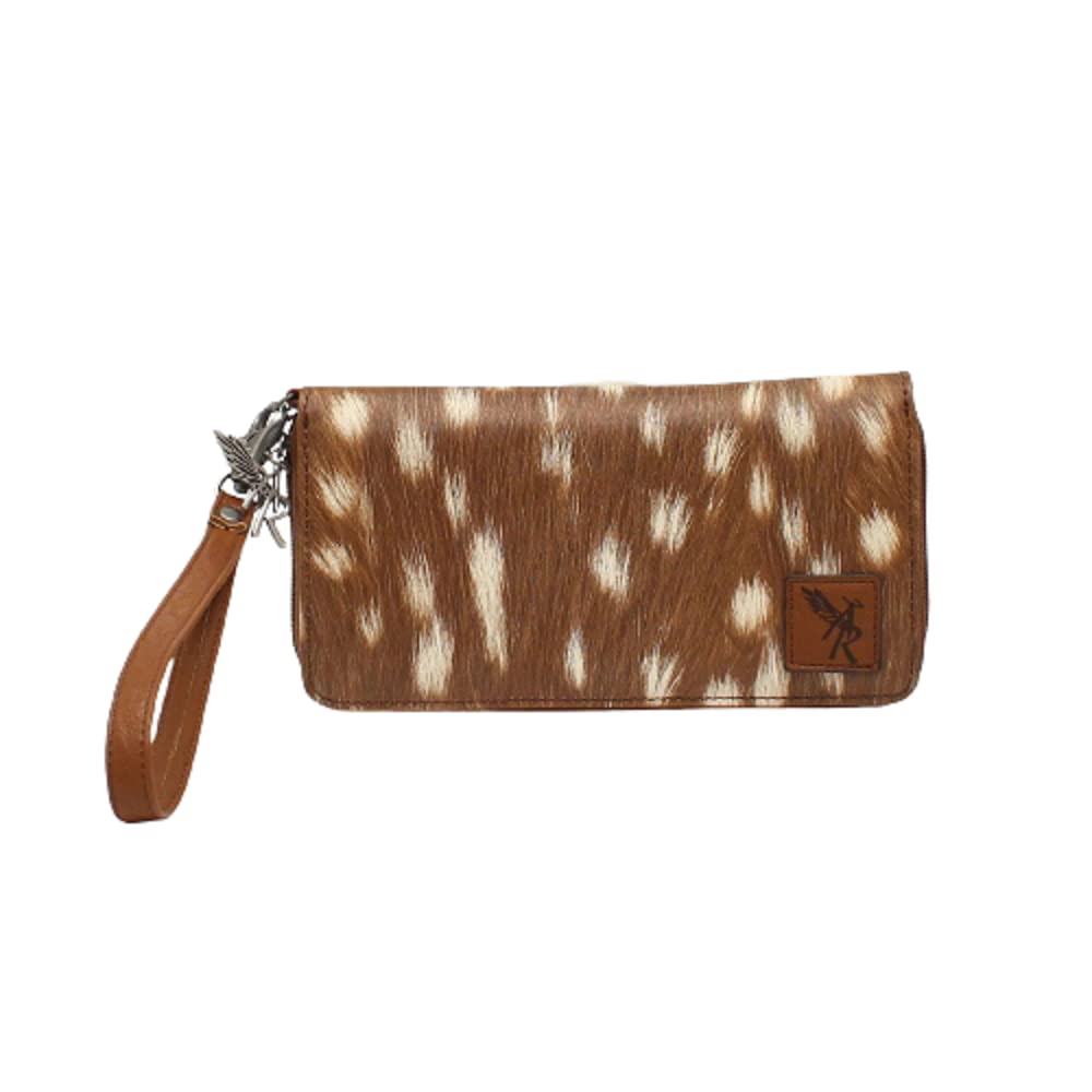 M&F WESTERNAngel Ranch Zip Deer Clutch Wallet