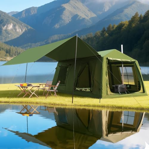 Image of Inflatable Tents for Camping, Blow Up Tent with Stove Jack, Ytaoeo Hot Tent