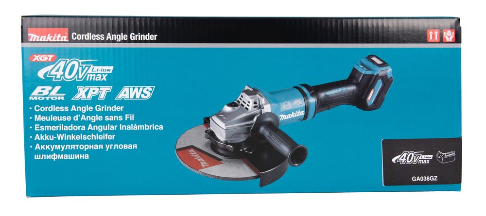 Amoladora BL 40Vmax XGT 230mm Palanca AFT/AWS marca Makita