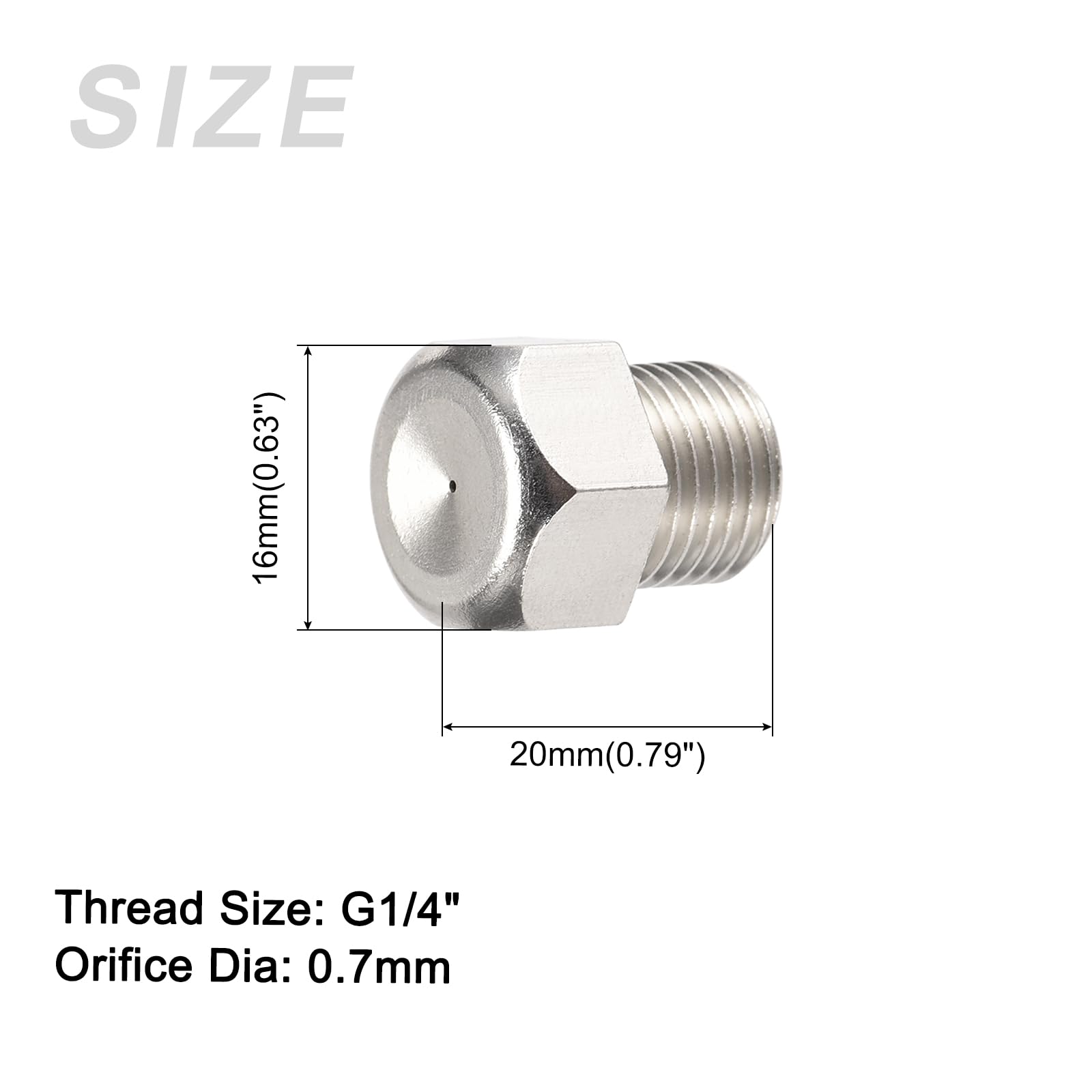 Amazon | METALLIXITY ミストノズル（0.7mm/0.028