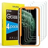 [4 Pack] Screen Protector for iPhone Xs/iPhone X, SPARIN Tempered Glass Screen Protector for iPhone Xs/X (5.8 Inch) - Alignment Frame/Highly Responsive/Case Friendly