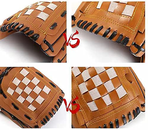 Zimuylop Baseball Gloves, Softball Gloves, Catcher Gloves,Suitable For Youth/Adult And Beginner Outdoor Sports Training[Right Hand Throw] (Brown, 11.5) #TOP4