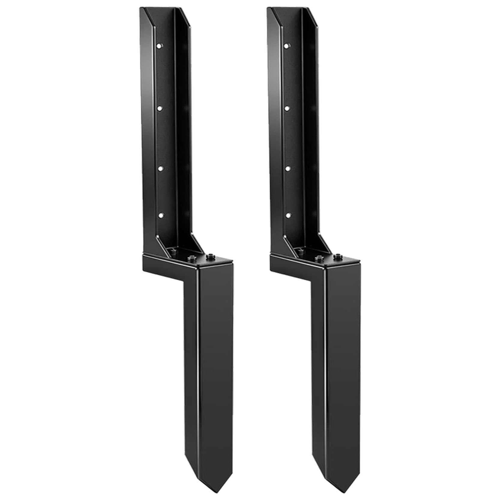 GOUZIBHD Fence Post Repair Kit, Post Anchor Ground Spike Fence Post Anchor Ground Spike Heavy Duty Fence Post Anchor Ground Stakes Robust Quick-Fix Wood Support(Color:2pack)