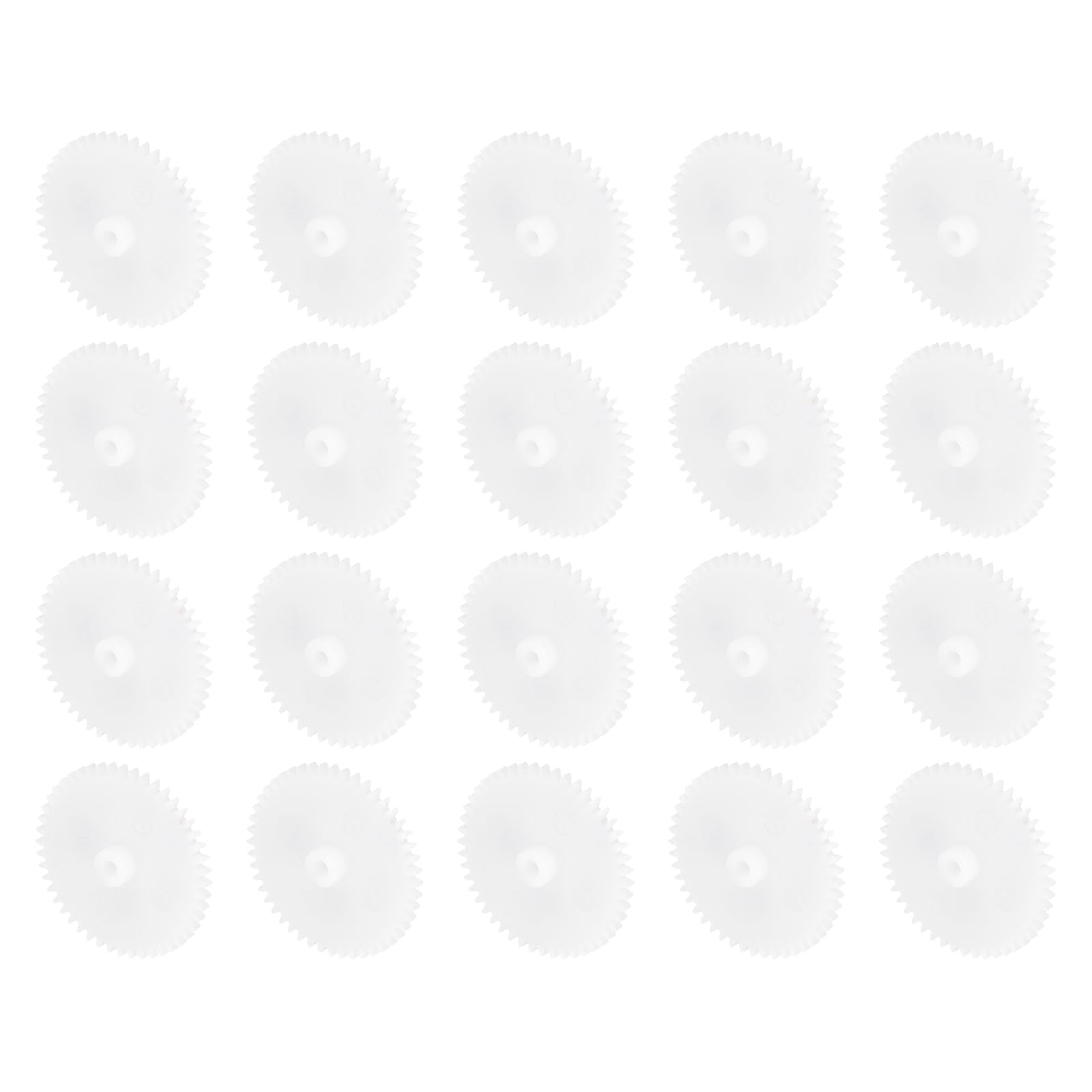 MECCANIXITY 20 Pcs Plastic Gears 48 Teeth Plastic Motor Gear Model 482A Reduction Gear for RC Car Model DIY Robot (White, Module 0.5)
