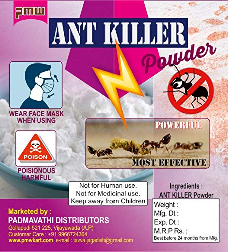 Image of Pmw - Jar Pack - Crawling Insect Killer - Red /Black Ant Kill Powder - Powerful - Concentrated - Ant Repellent Powder For Cockroach, bugs, ants, spiders etc.. (100)