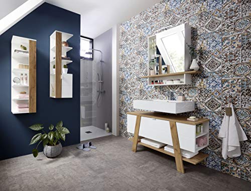 GERMANIA DIE MÖBELMACHER gw-Malou Guardaroba, Legno, chêne-Nelson Repro/Bianco Struttura, 39 x 30 x 195 cm - Image 6