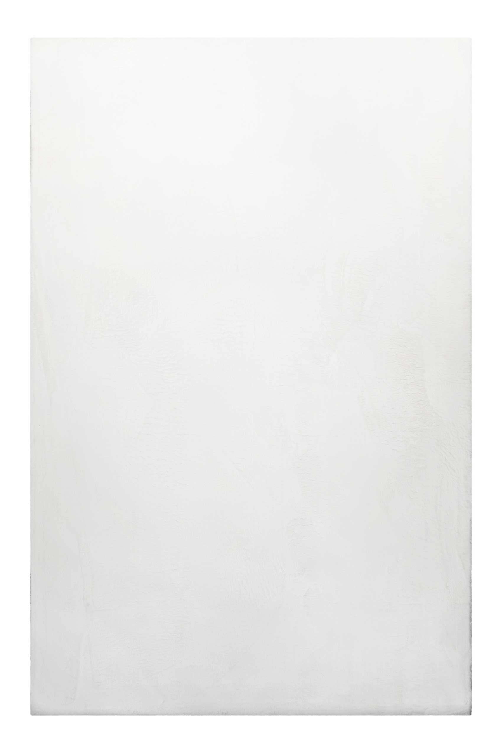 Homie Living Villa Rosso getufteter Läufer, 200 x 290 cm, weiß | Kunstfell Teppich, Teppich rund, einfarbig, weich und flauschig, pflegeleichter Teppich, bestens geeignet für Wohnzimmer