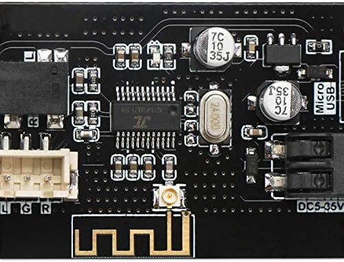 DollaTek Bluetooth Receive Module, Portable Bluetooth Audio Stereo Receiver Board AS1711BT DC 5-35V Wireless Electronics Bluetooth Module Chip for DIY Headphone Home Stereo