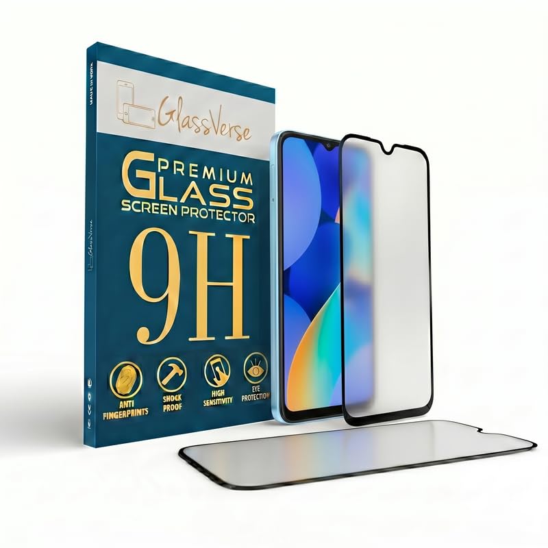 Image of GlassVerse Matte Tempered Glass for Tecno Spark 10 | Anti Glare, Smooth Touch Screen Protector, 9H Hardness, Edge to Edge, Case Friendly, Hassle-less Installation Kit Included. (Pack of 2)