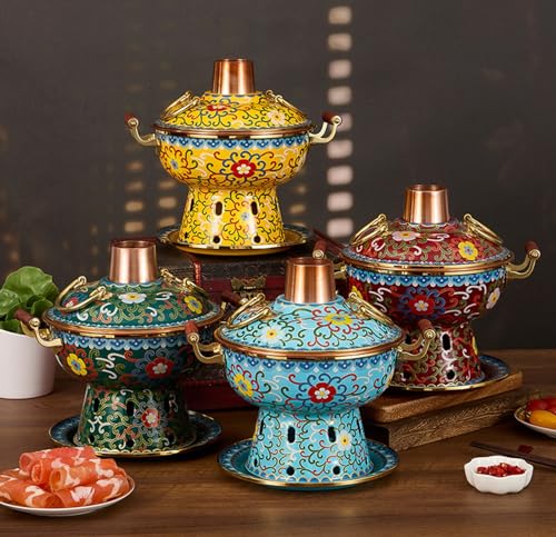 Olla de cobre para fondue y shabu 19 cm miniatura 2