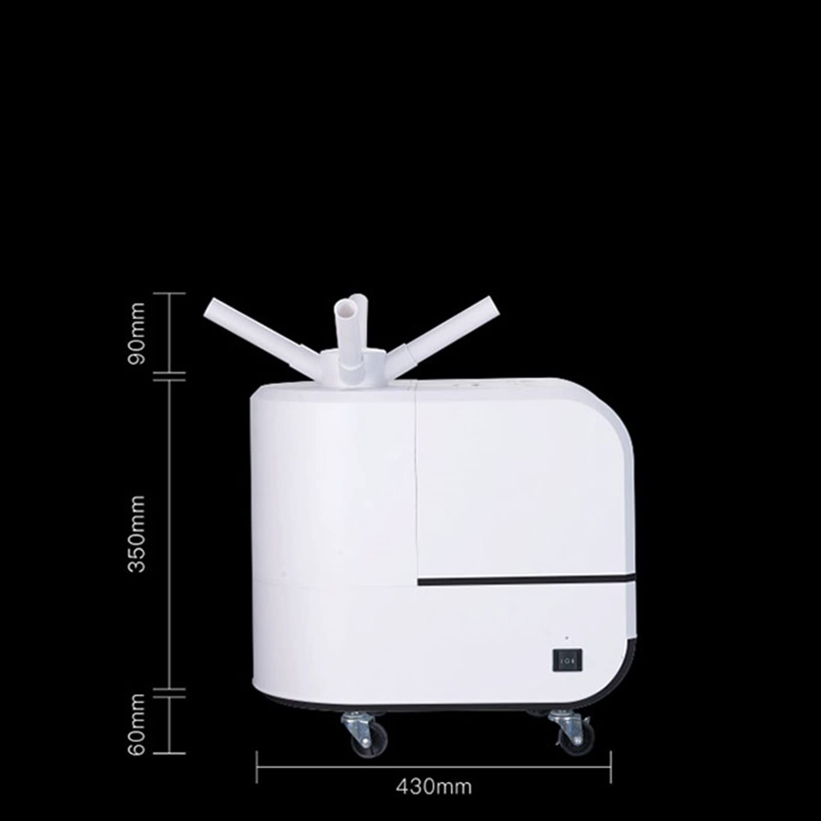 Humidificador Ultrasónico Humidificador ultrasónico comercial 12L Humidificador de hogares grande con control remoto y ruedas universales, apagado automático sin agua, 1800 ml / h Humidificador de Air