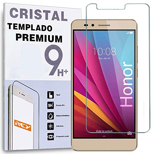 REY Protector de Pantalla para Huawei Honor 6X, Cristal Vidrio Templado Premium